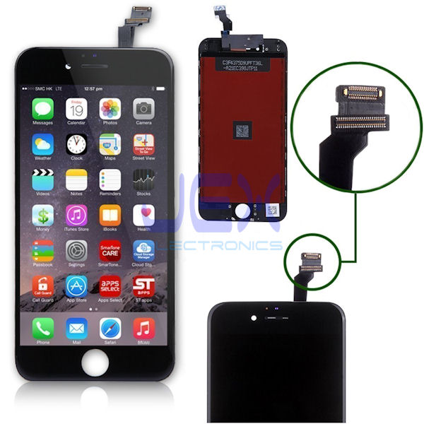 Black iPhone 6 Full Front Digitizer Touch Screen and LCD Assembly Display
