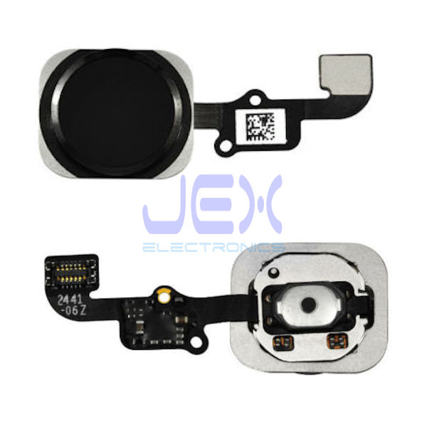 Black Home Button/Touch Fingerprint ID Sensor Flex Cable For iPhone 6 or 6 Plus