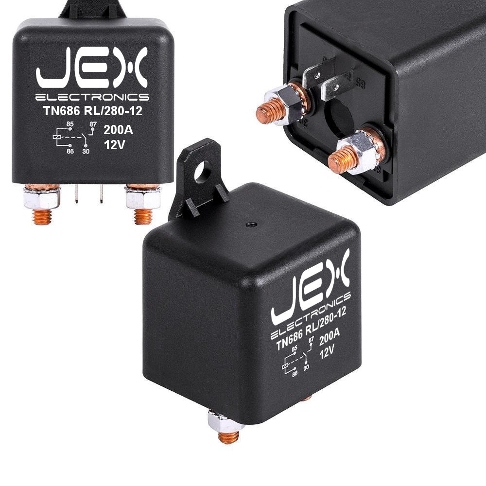 Heavy Duty 12V-24V 200A-100A Battery Charging Relay for Truck, RV, Boat Trailer