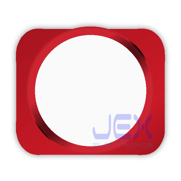White With Red Trim iPhone 5S Style Look/Looking Home button for iPhone 5 or 5C