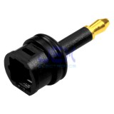 Female TOS-Link to Male 3.5mm Optical Jack Adaper Converter Connector Gold Plated