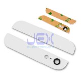 White Rear Top/Bottom Glass with Camera lens + Glue for Iphone 5 Upper Lower