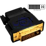 High Quality Male DVI-I to Female HDMI Converter PC to TV/Projector Gold Plated