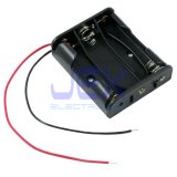 Three/3X AA DIY Battery Holder Case Box Base 4.5V Volt PCB Mount With Bare Wire Ends