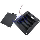 Four/4X AA Panel Mount DIY Battery Holder Case Box 6V With Power Switch & Wire