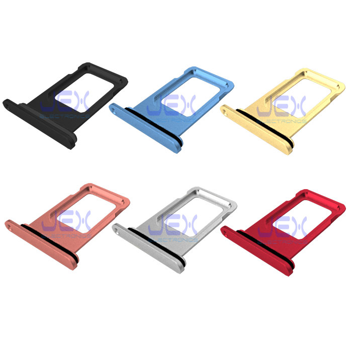 iPhone XR Replacement Nano Single Sim Card Holder Tray + Rubber
