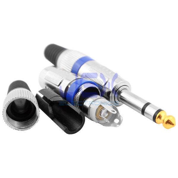 Jex Electronics LLC > Connectors & Adapters > Pro Mono 2 Pole 6.35mm 1/4  Male Jack Microphone/Mic Repair Plug Audio Soldering