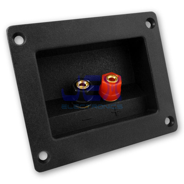 Square/Rectangle Recessed Speaker Binding Post Banana Terminal Plate for Sub-Woofer