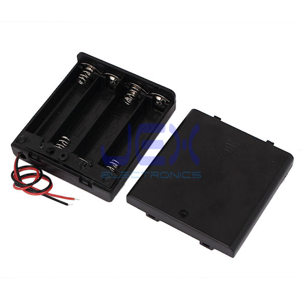 4X AA DIY Battery Holder Case Box 4.8V/6V With Power Switch & Bare Wire Ends