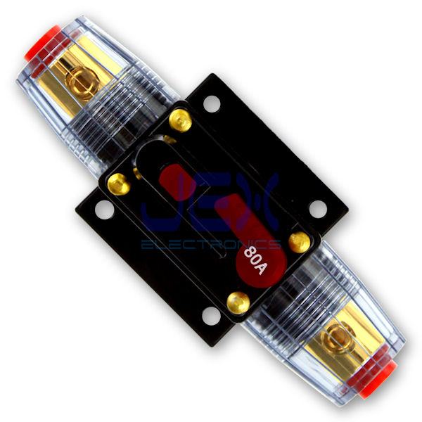 80 Amp In-Line Circuit Breaker Stereo/Audio/Car/RV/solar 80A/80AMP Fuse 12V/24V/32V