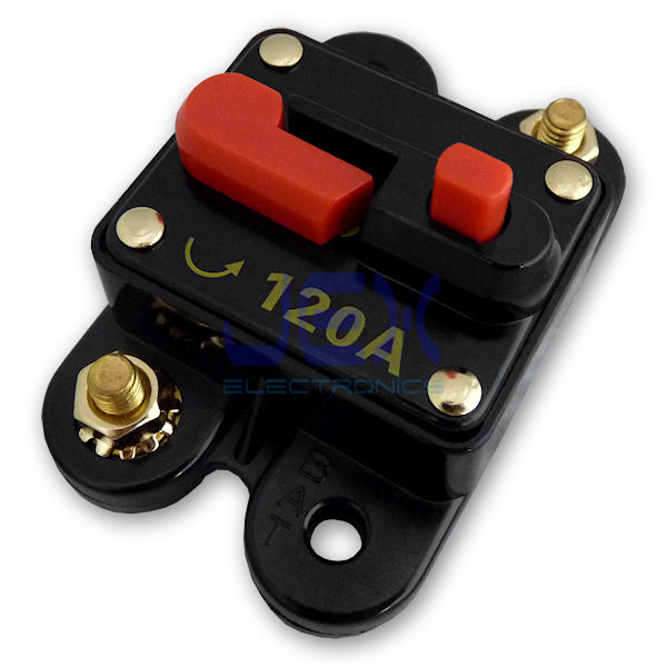 120 Amp In-Line Circuit Breaker Stereo/Audio/Car/RV/solar 120A/120AMP Fuse 12V/24V/32V