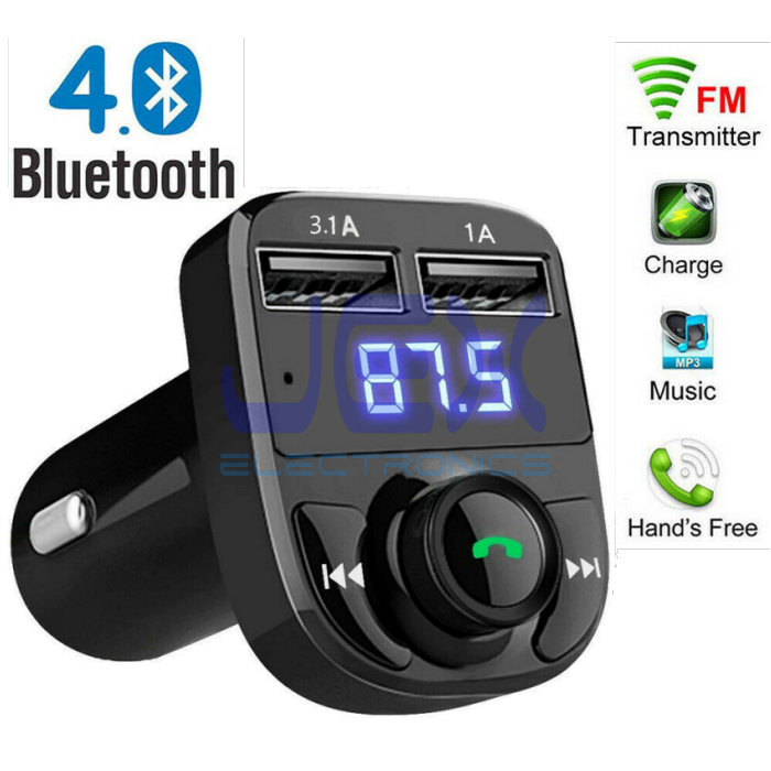 In-Car Bluetooth Hands Free MP3 Player/Phone to Radio FM Transmitter Modulator