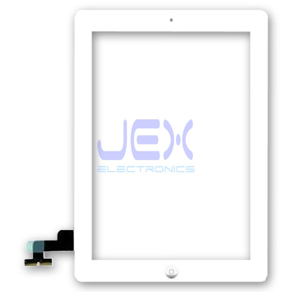 White Glass Digitizer Touch Screen Full Front Assembly for iPad 2