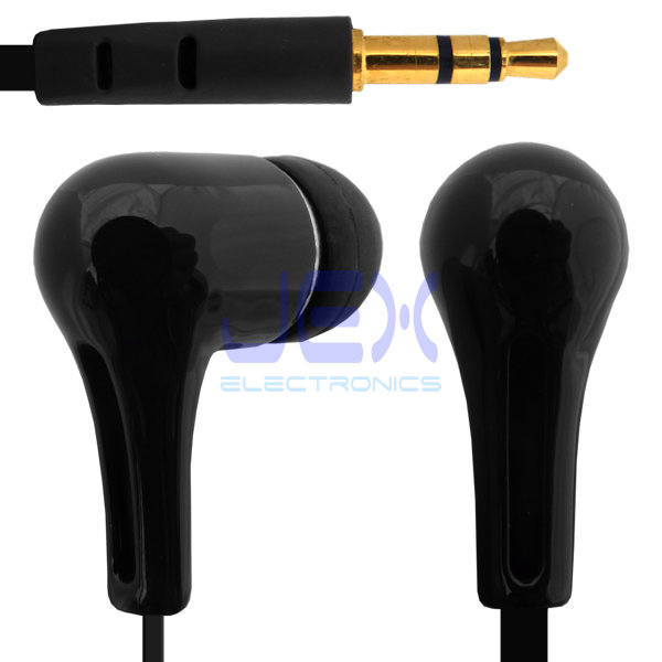 Black on Black X-52 Earphones Earbuds Headphones 3.5mm Jack