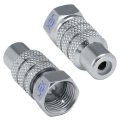 Male Coaxial F-type to Female RCA Phono Cable Satellite Adapter Connector Converter