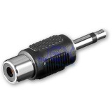 Female RCA Phono to Male Mono 1/8" 3.5mm Jack Connector Adapter Converter