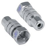 Male Coaxial F-type to Female RCA Phono Cable Satellite Adapter Connector Converter