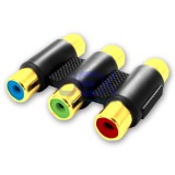 HDTV RGB Component Video 3X RCA Phono Female to Female Connector Coupler