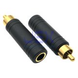Stereo or Mono Female 6.35mm 1/4" Jack to Male RCA Phono Connector Adapter Gold Plated