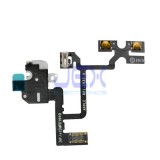 White Headphone Jack Flex Cable for Iphone 4 GSM Volume button/silent switch