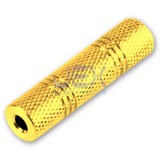 Metal Female to Female Stereo or Mono 1/8" 3.5mm Jack Audio Connector Couplâ€‹er Gold Plated