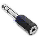 Stereo Female 3.5mm 1/8" Jack to Male 1/4" 6.35mm Headphone Size Adapter Converter