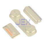 Champagne Gold Button Set For Gold iPhone 5S or SE Volume, Silent/Mute Switch Power on/off
