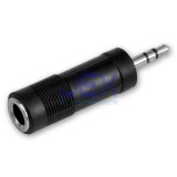 Stereo Female 1/4" 6.35mm Jack to Male 1/8" 3.5mm Hedaphone Adapter