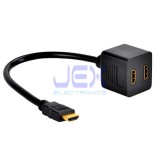 HDMI 2-Way Y Splitter Cable Male to 2X Female HDMI Cable PC/DVD to TV/Projector