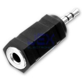 Stereo Female 3.5mm 1/8" Jack to Male 2.5mm Headphone Size Adapter Converter
