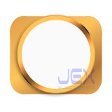 White With Gold Trim iPhone 5S Style Look/Looking Home button for iPhone 5 or 5C