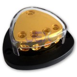 4-Way Car Audio Stereo Amp Power/Ground Cable Splitter Distribution Block 2ga to 4ga