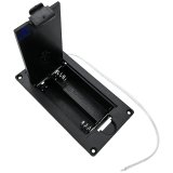 Twin/2X/Two AA Panel Mount Battery Holder Case Box 2.4V/3V With Timer Power Switch & Bare Wire Ends