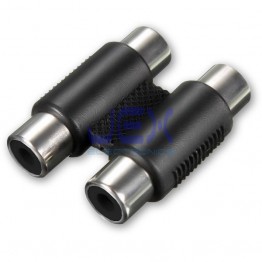 Twin Female to Female RCA Phono Audio Video Connector Coupler