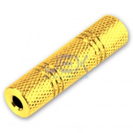 Metal Female to Female Stereo or Mono 1/8" 3.5mm Jack Audio Connector Coupl​er Gold Plated