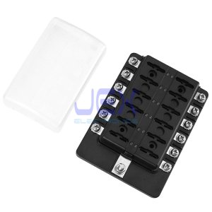 12-Way ATC ATO Blade Fuse Box Holder Power Block Distribution for Car RV Trailer Boat 12V