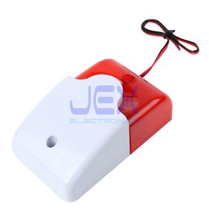 Add-on 115dB 12V Wired Indoor Siren with Strobe Light Alarm