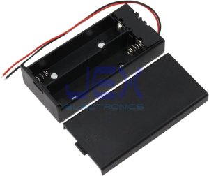 Twin/2X 18650 DIY Battery Holder Case Box 7.4V With Power Switch & Bare Wire Ends