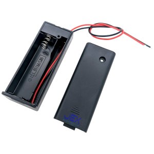 Single AA DIY Battery Holder Case Box 1.5V With Power Switch & Bare Wire Ends