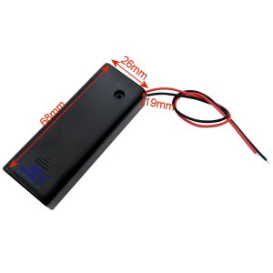 Single AA DIY Battery Holder Case Box 1.5V With Power Switch & Bare Wire Ends