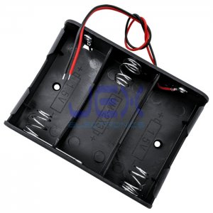 Three/3X C DIY Battery Holder Case Box Base 4.5V Volt PCB Mount With Bare Wire Ends