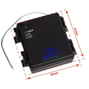 Four/4X AA Waterproof Battery Holder Case Box 4.8V/6V With Timer Power Switch & Bare Wire Ends