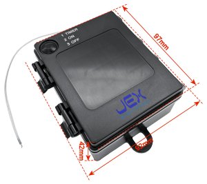 Two/2X D Type Waterproof Battery Holder Case Box 2.4V/3V With Timer Power Switch & Bare Wire Ends