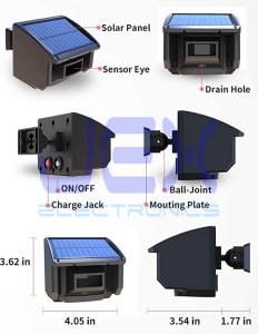 Add-on Wireless outdoor Solar Powered IR Motion Sensor