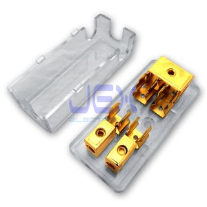 2-Way/2X AGU In-Line Fuse Holder Power Distribution Block Stereo/Audio/Car 10A-100A