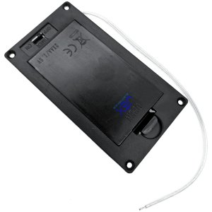 Twin/2X/Two AA Panel Mount Battery Holder Case Box 2.4V/3V With Timer Power Switch & Bare Wire Ends