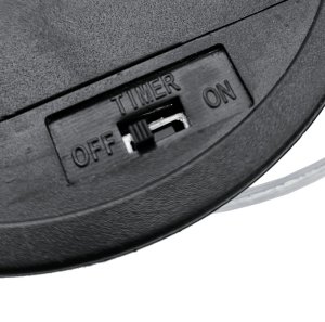 Three/3X AA Round Panel Mount Battery Holder Case Box 3.6V/4.5V With Timer Power Switch & Bare Wire Ends