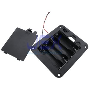 4X AA Panel Mount DIY Battery Holder Case Box 6V With Power Switch & Wire