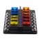 12-Way ATC ATO Blade Fuse Box Holder Power Block Distribution for Car RV Trailer Boat 12V