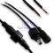 Waterproof Locking 2.1mm DC 6" Male and 6" Female cable set to bare wire